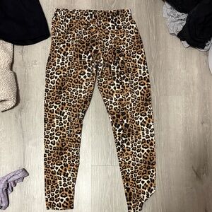 Leopard Print Women’s Leggings - Brown Animal Print